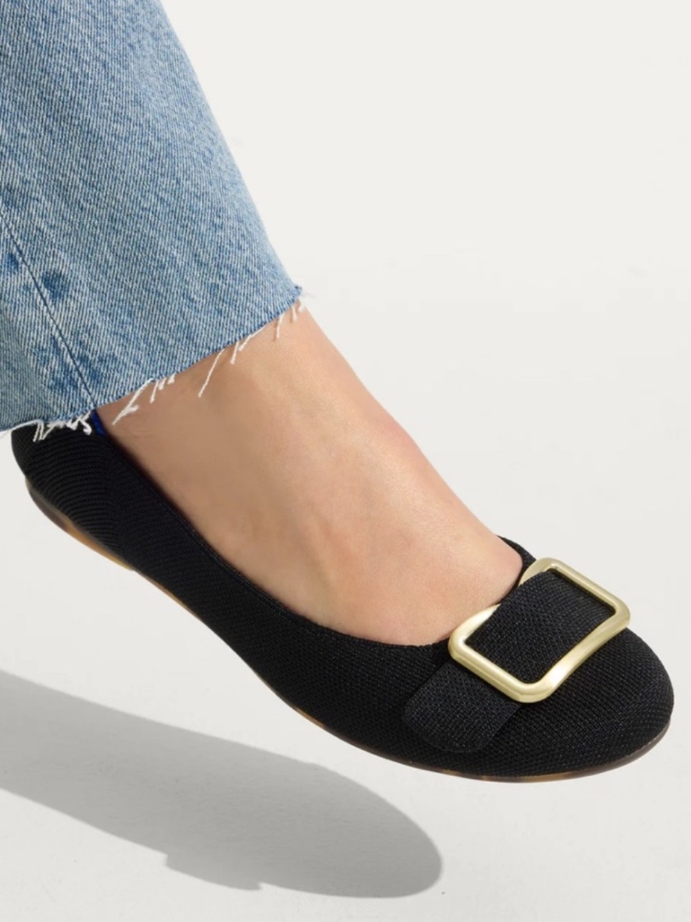 Rothy's The Buckle Flat Flats Black & Blue US W9